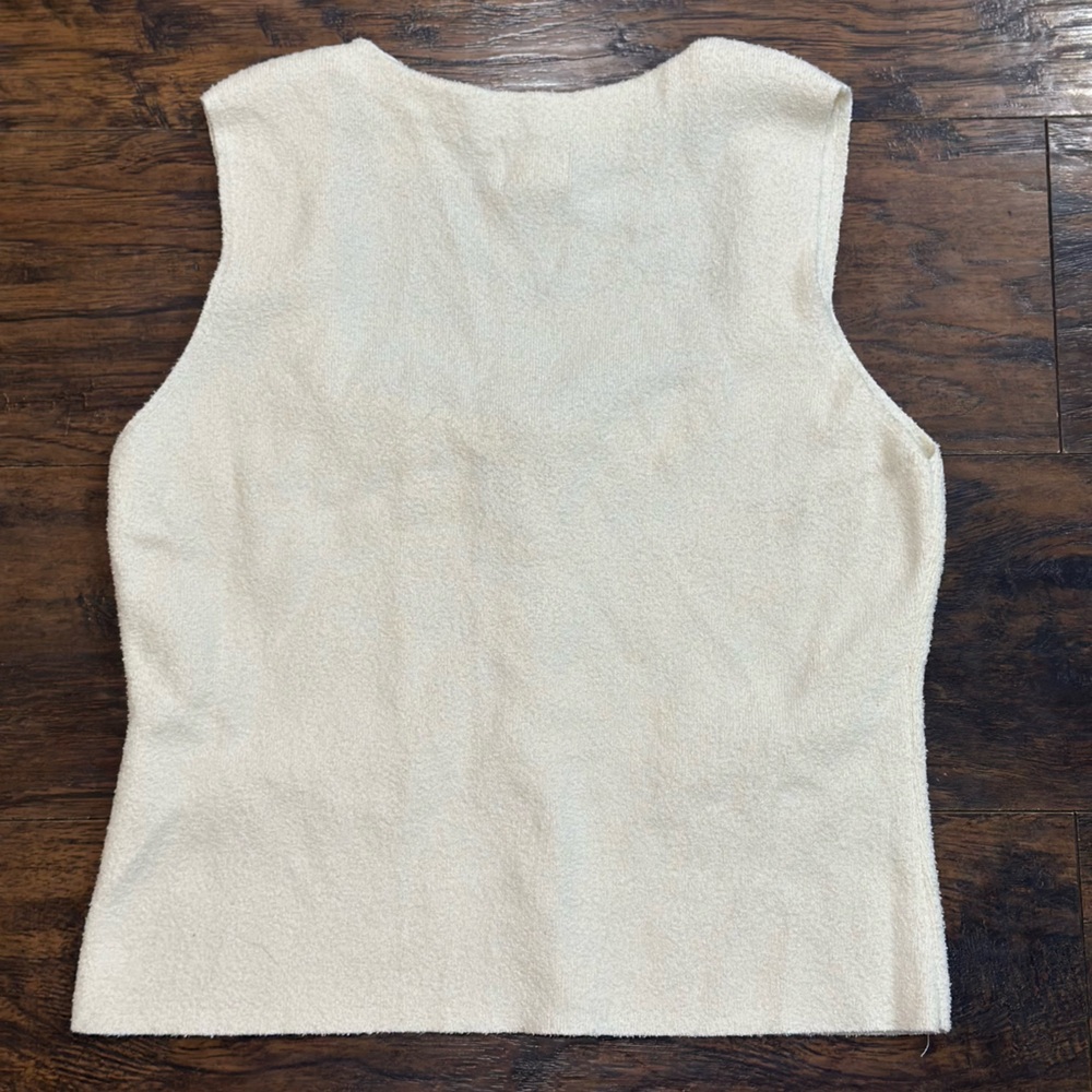 NWT H&M Cream Button-Front Blouse - Picture 7 of 7